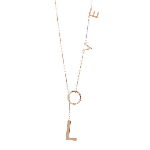 Love Lariat - 14K Rose Gold Vermeil