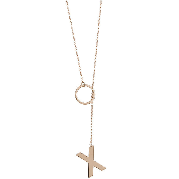XO Lariat - 14K Rose Gold Vermeil
