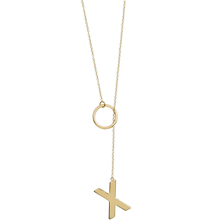XO Lariat - 14K Yellow Gold Vermeil