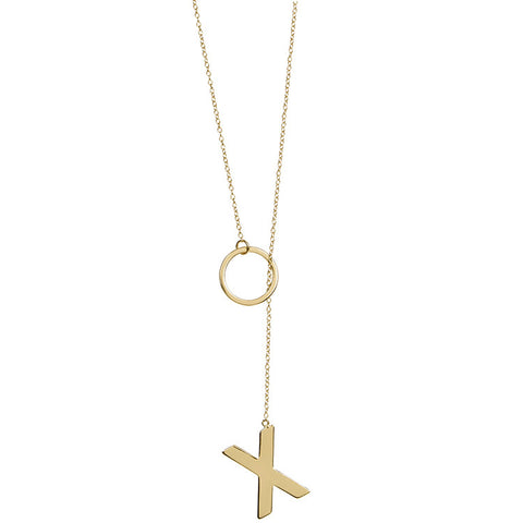 XO Lariat - 14K Yellow Gold Vermeil