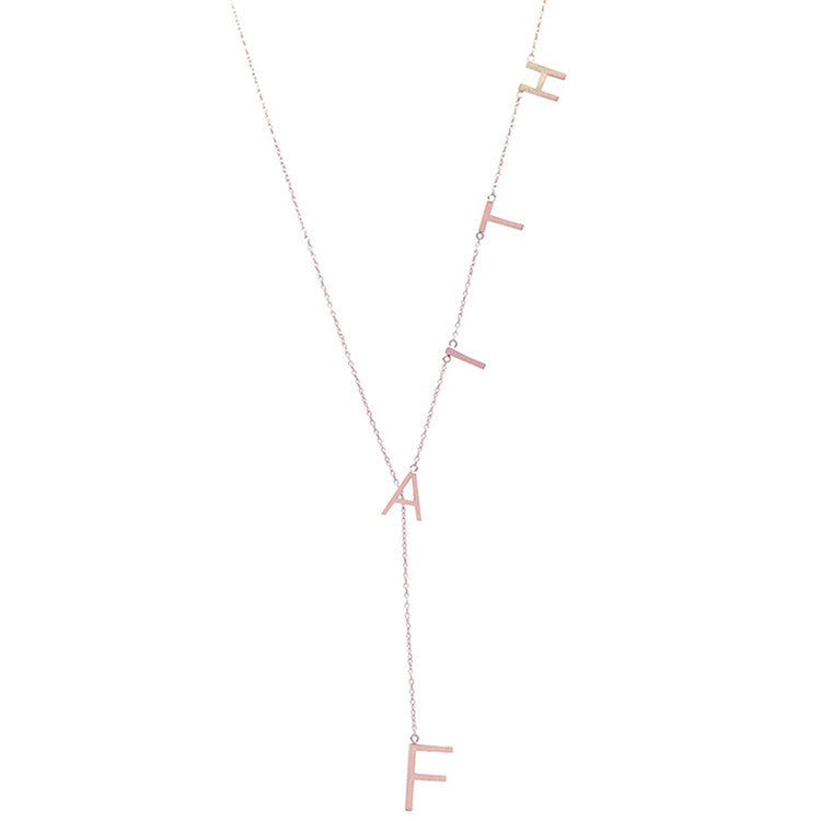 Faith Lariat - 14K Rose Gold Vermeil