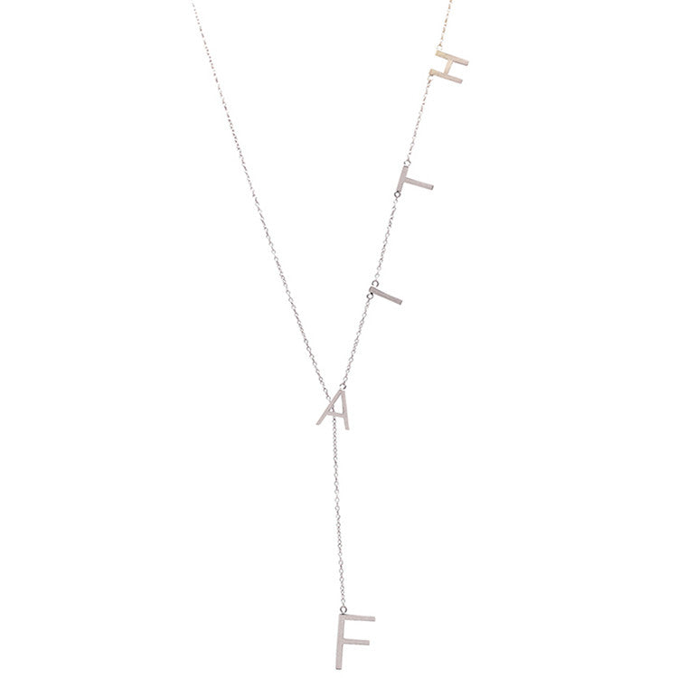 Faith Lariat - Sterling Silver