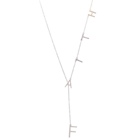 Faith Lariat - Sterling Silver