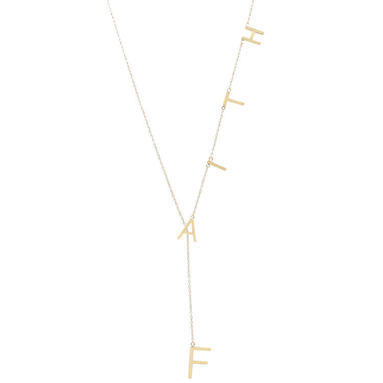 Faith Lariat - 14K Yellow Gold Vermeil