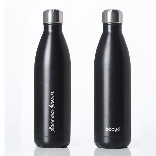 Future Bottle + Carry Cover (Black Wave Print) - 750ml/25oz Black