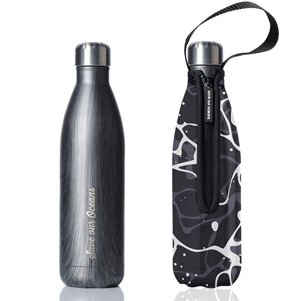 Future Bottle + Carry Cover (Pool Print) - 750ml/25oz Black Wood