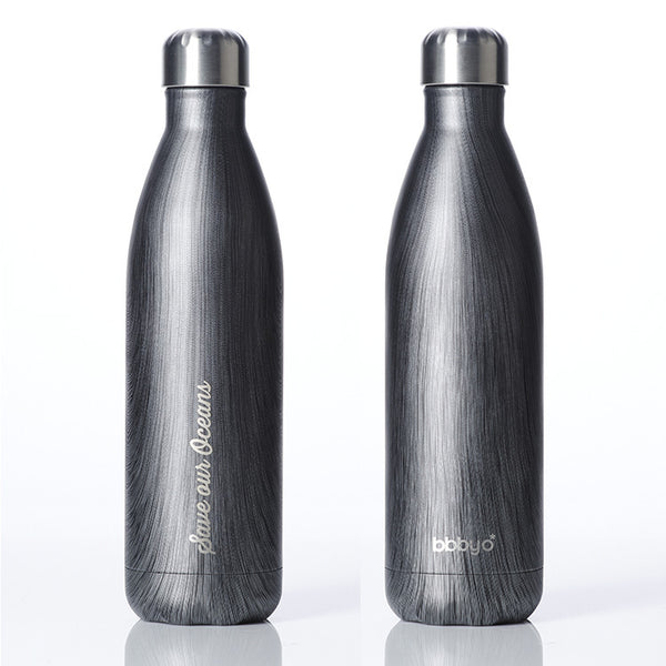 Future Bottle + Carry Cover (Swirl Print) - 750ml/25oz Black Wood