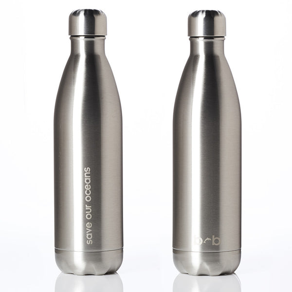 Future Bottle + Carry Cover (White Water Print) - 750ml/25oz Silver